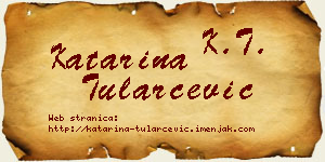 Katarina Tularčević vizit kartica